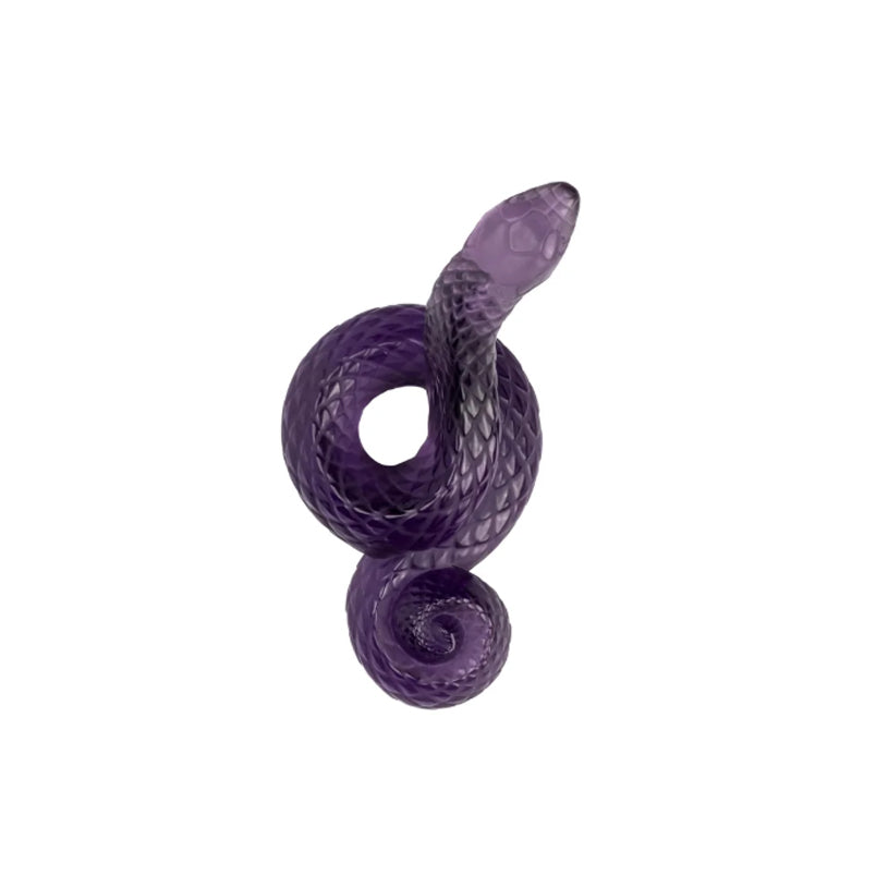 Lalique Snake Head Up - Dusk Purple Crystal - 10818400