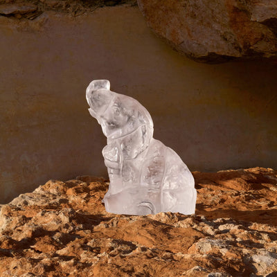 Lalique Baby Elephant Sculpture  - Clear Crystal 10829100