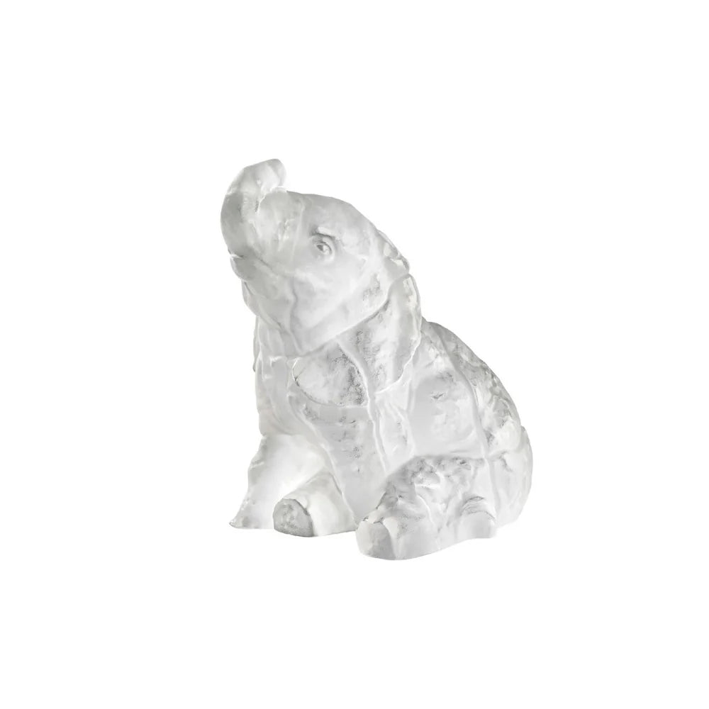 Lalique Baby Elephant Sculpture  - Clear Crystal 10829100