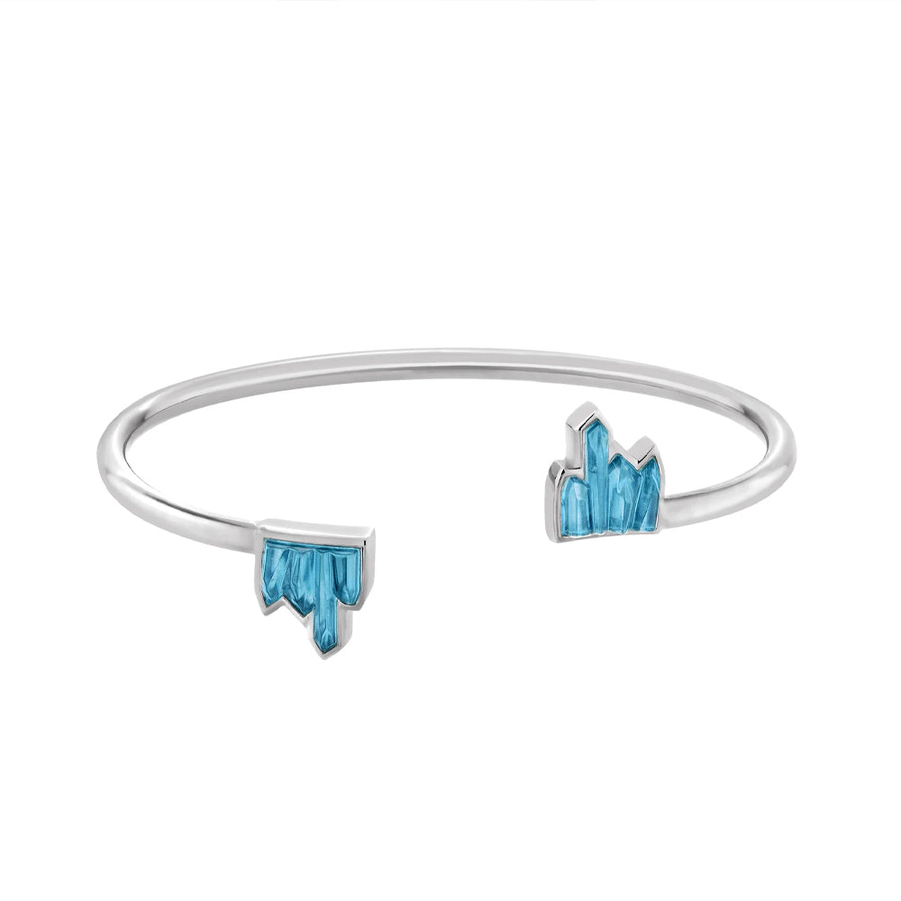 Lalique Terramineral Bracelet Blue Persepolis Crystal & Silver 10832200
