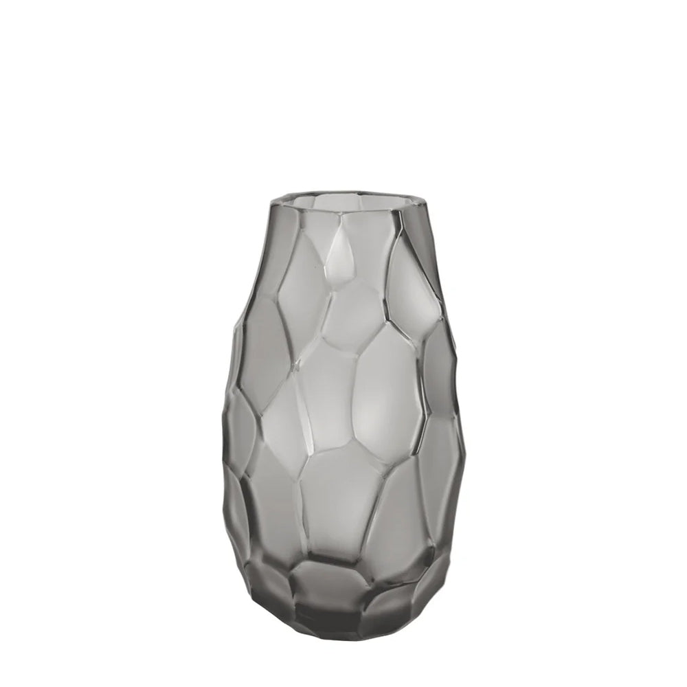 Lalique Silex Small Vase - Grey Crystal 10846300