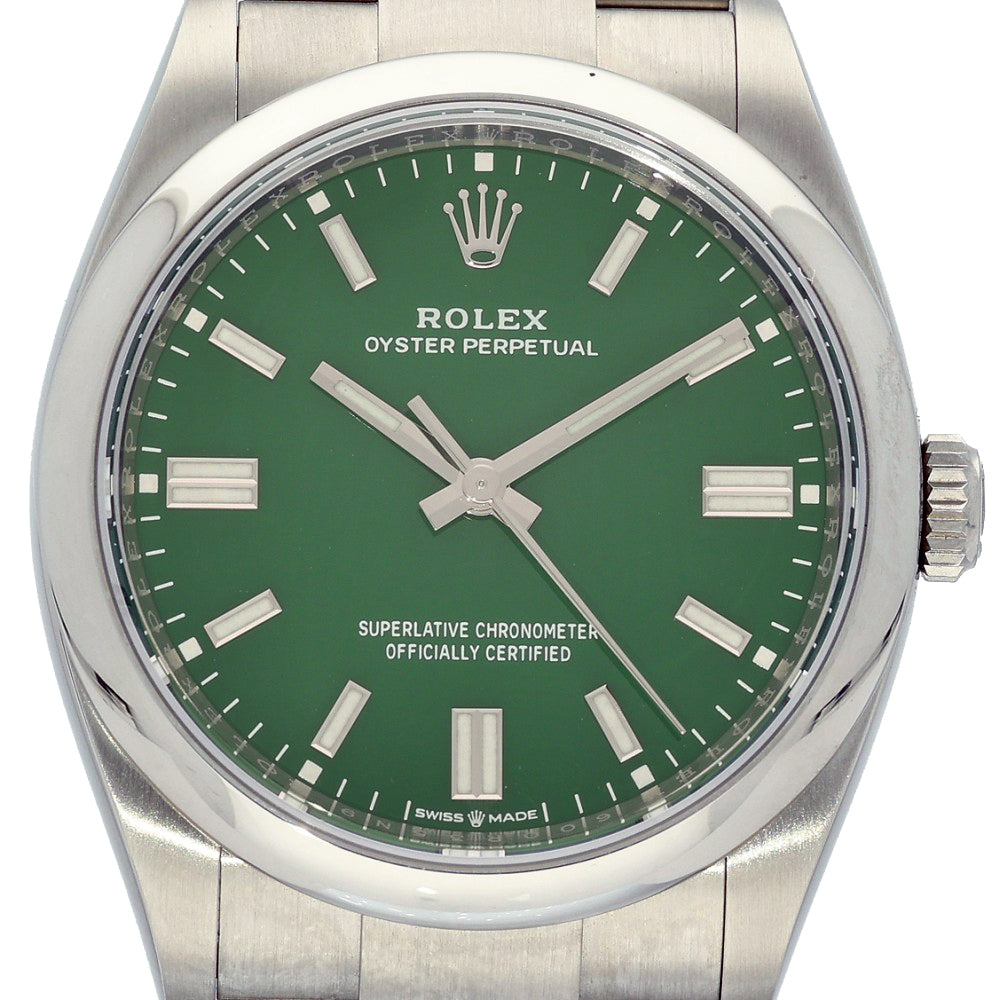 Pre-owned Rolex Oyster Perpetual 36mm Forest Green Dial 2022 126000 Watch