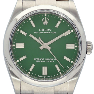 Pre-owned Rolex Oyster Perpetual 36mm Forest Green Dial 2022 126000 Watch