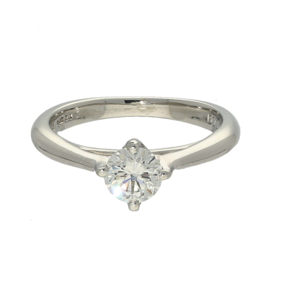 Pre-owned Boodles Platinum 0.62pt Diamond Solitaire Engagement Ring