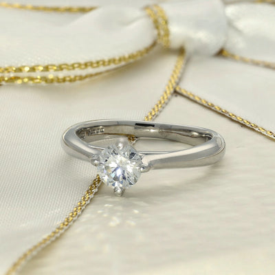 Pre-owned Boodles Platinum 0.62pt Diamond Solitaire Engagement Ring