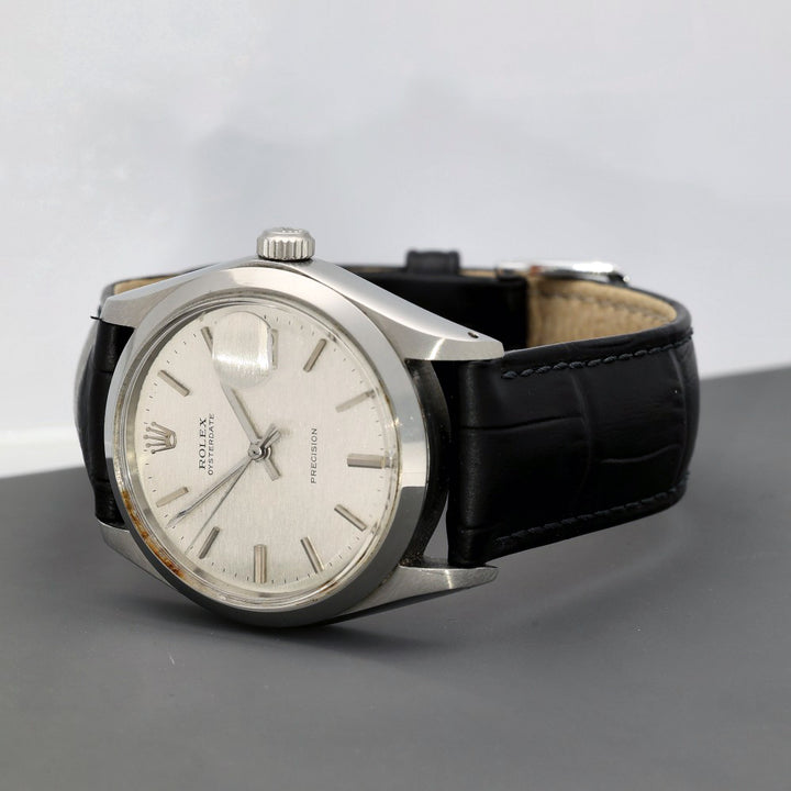 Pre-owned Rolex Oysterdate Precision 6694 Silver Dial Manual Vintage Watch Pre-owned Rolex Oysterdate Precision 6694 Silver Dial Manual Vintage Watch