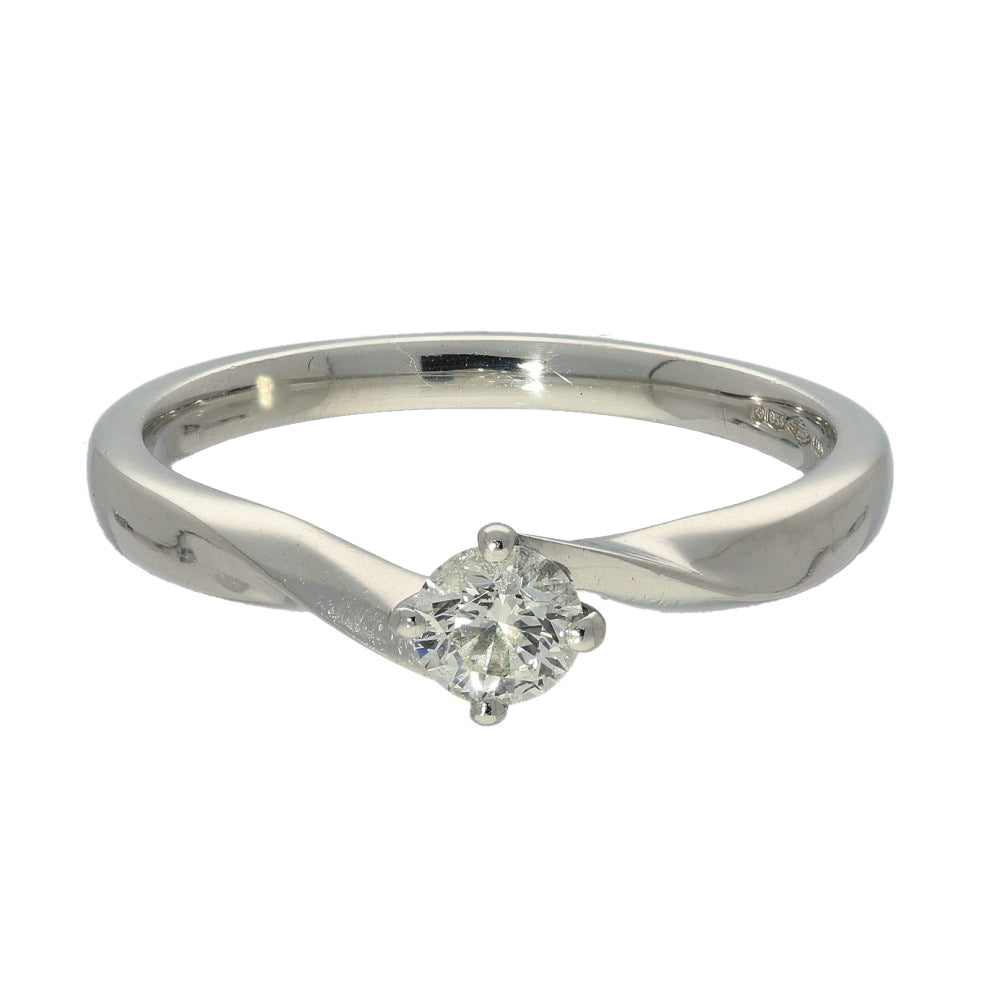 Pre-owned Platinum 0.23ct Diamond Solitaire Ring