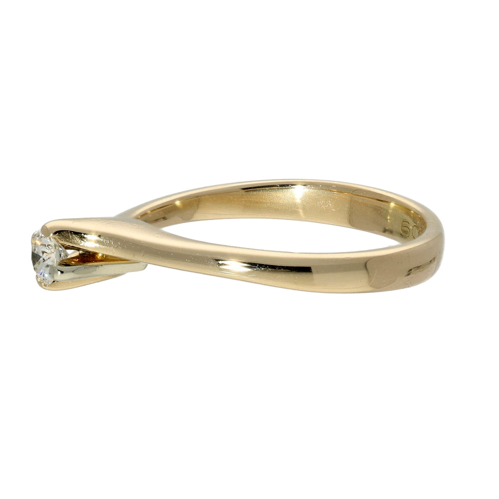 Pre-owned 14ct Yellow Gold 0.10ct Diamond Solitaire Ring