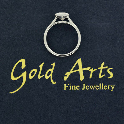 Platinum Laboratory-Grown 1.5ct Radiant Cut Diamond Bezel Set Solitaire Ring