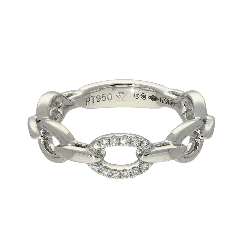 Platinum & Diamond Oval Chain Link Eternity Ring