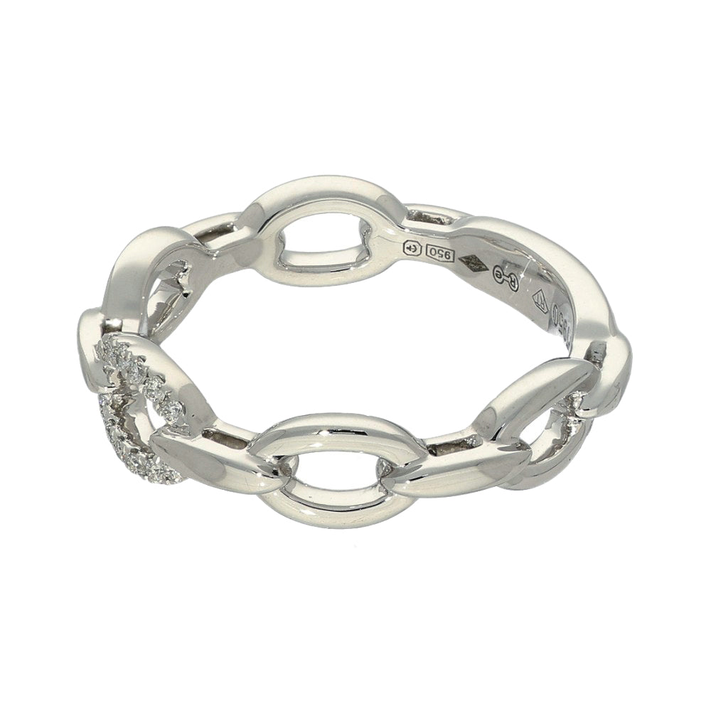 Platinum & Diamond Oval Chain Link Eternity Ring
