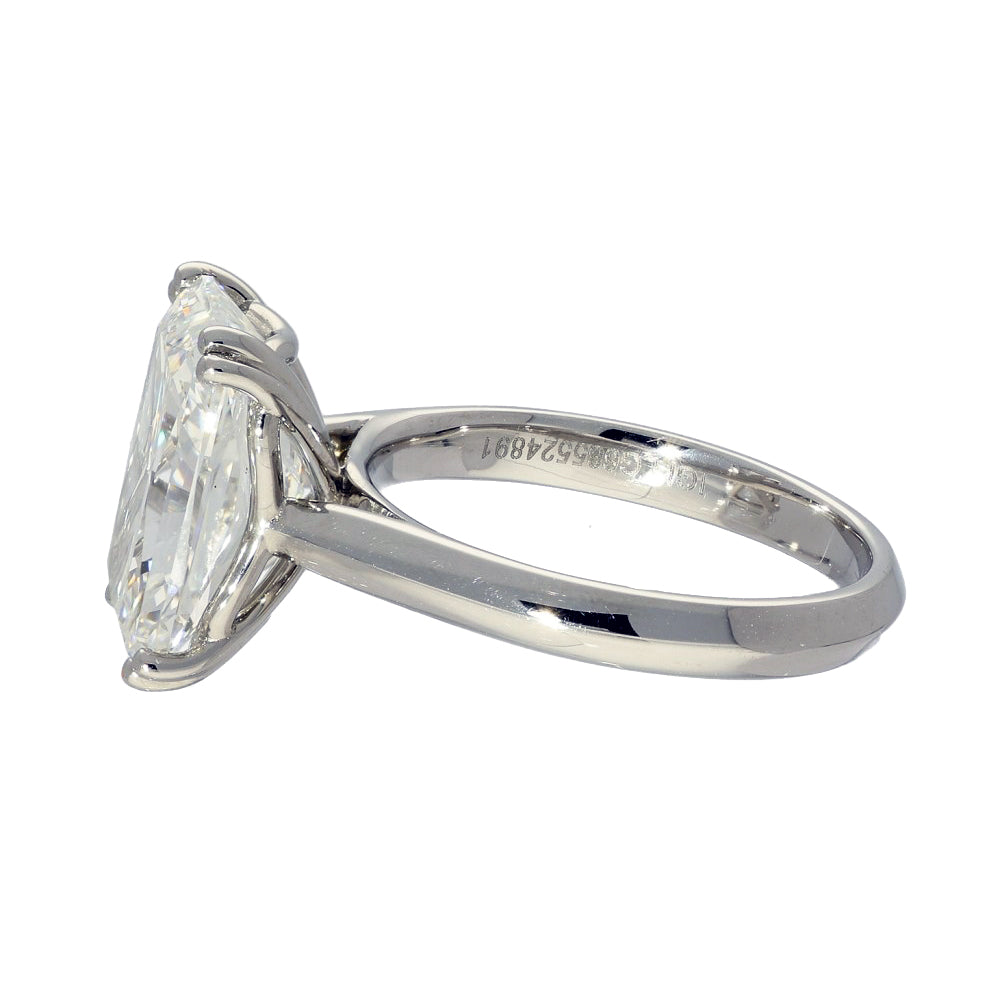 Platinum Laboratory-Grown 5ct Radiant Cut Diamond Solitaire Ring