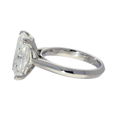 Platinum Laboratory-Grown 5ct Radiant Cut Diamond Solitaire Ring