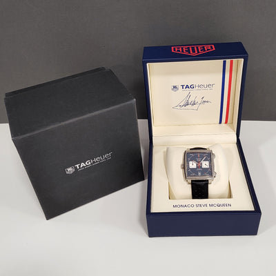 Pre-owned TAG Heuer Monaco Steve McQueen CAW211P Strap Watch