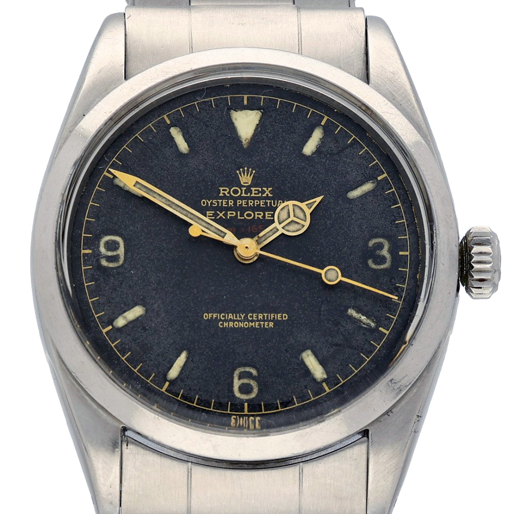 Pre-owned Rolex Explorer 6610 1955 "Red depth" watch