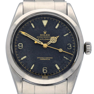 Pre-owned Rolex Explorer 6610 1955 "Red depth" watch
