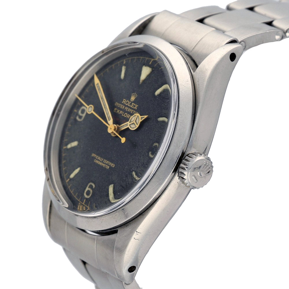 Pre-owned Rolex Explorer 6610 1955 "Red depth" watch