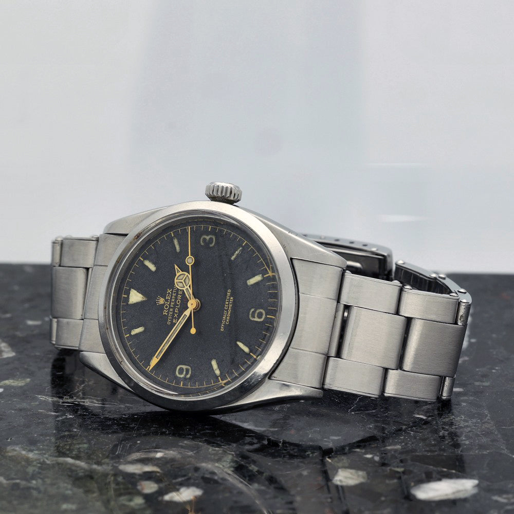 Pre-owned Rolex Explorer 6610 1955 "Red depth" watch