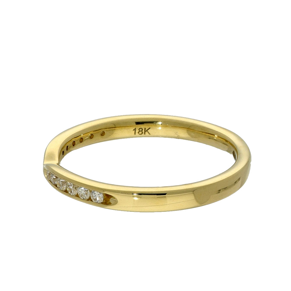 18ct Yellow Gold Diamond Shaped Half Eternity Ring