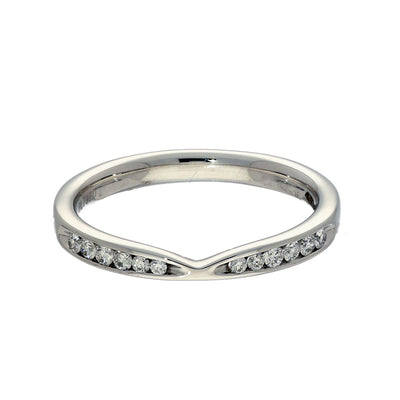 Platinum Diamond Shaped Half Eternity Ring