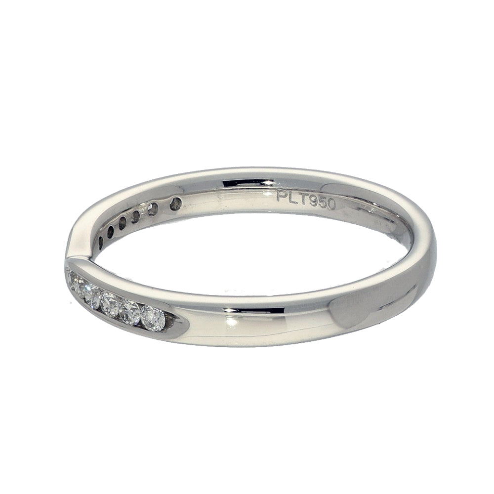Platinum Diamond Shaped Half Eternity Ring