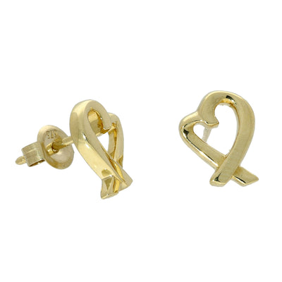 Pre-loved 18ct Yellow Gold Tiffany & Co Paloma Picasso Loving Heart Stud Earrings