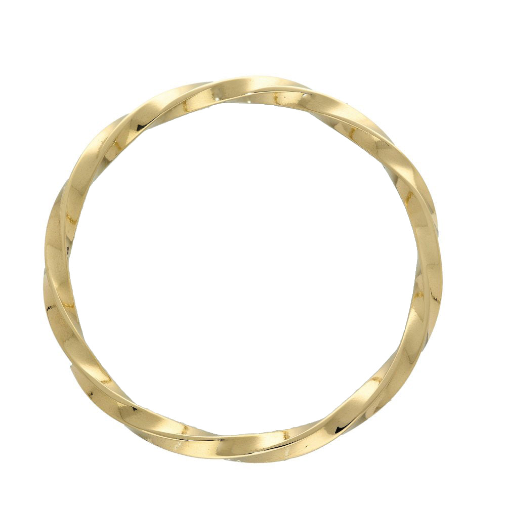 Pre-loved Solid 9ct Yellow Gold Twist Bangle 37.5g