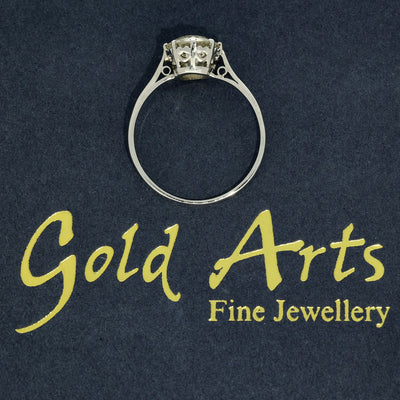 Antique Platinum 2ct Old Cut Diamond Solitaire Engagement Ring