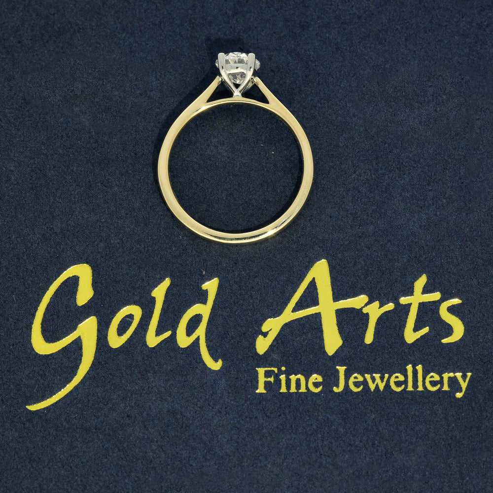 18ct Yellow Gold Laboratory-Grown 1ct Oval Diamond Solitaire Ring