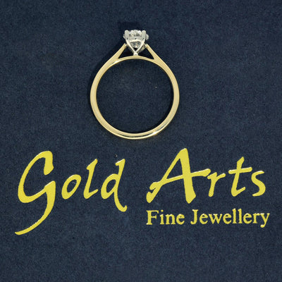 18ct Yellow Gold Laboratory-Grown 1ct Oval Diamond Solitaire Ring
