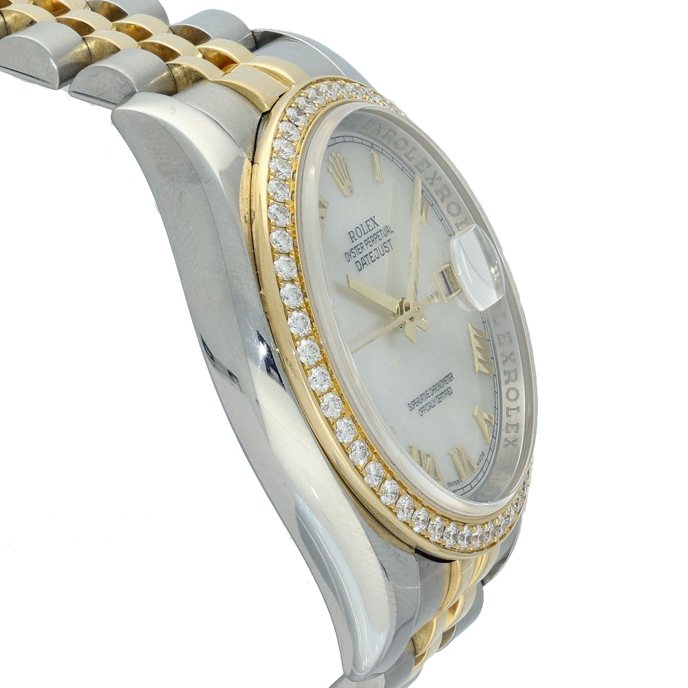 Preowned Rolex Date Just Mother of Pearl Dial 36mm 116243 2009 Watch