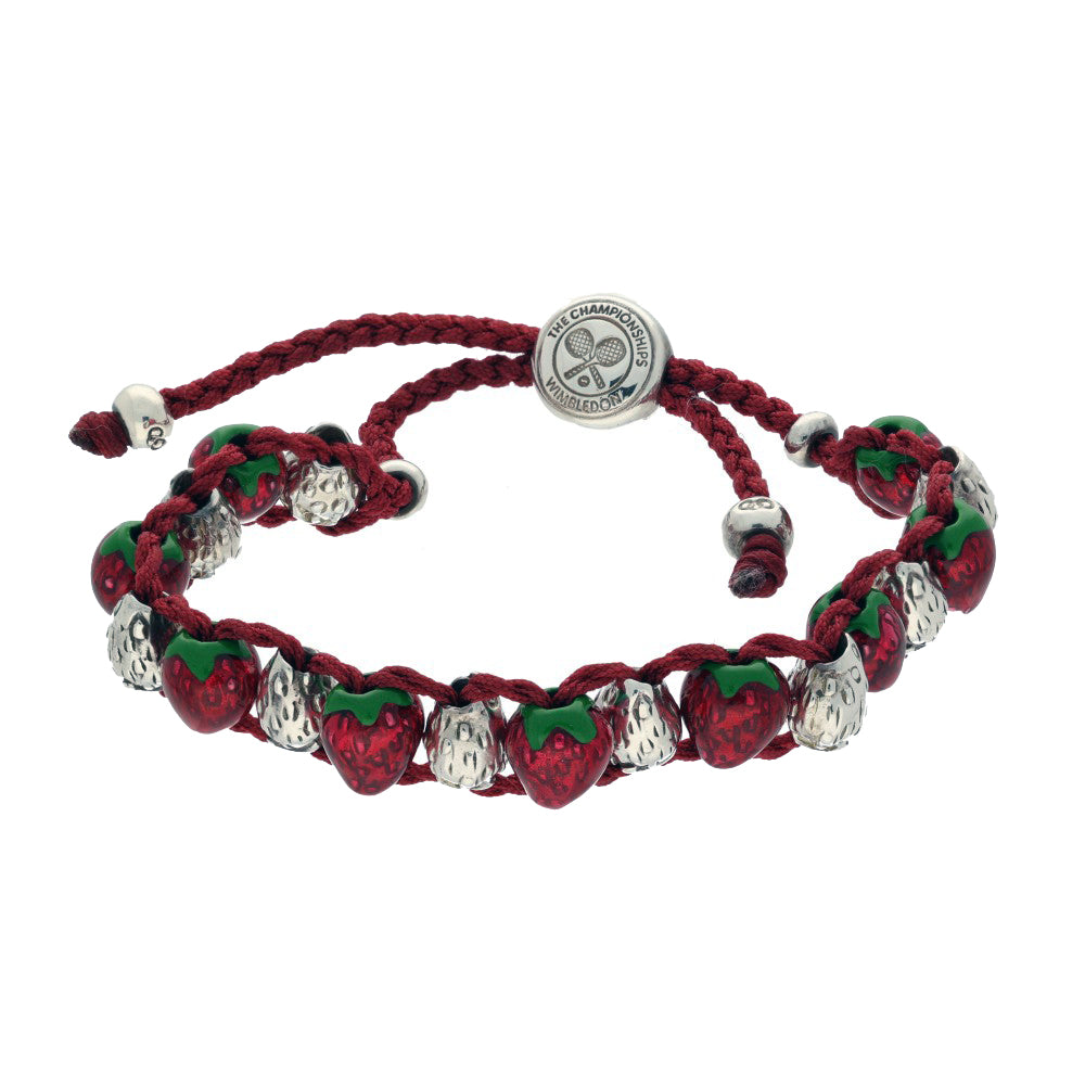 Pre-loved Links of London Silver Wimbledon Tennis Strawberry Friendship Bracelet