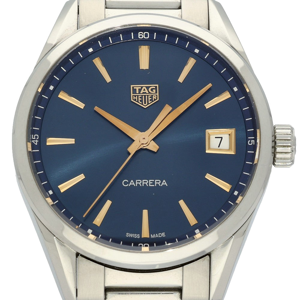 Pre-owned Tag Heuer Carrera WBK1312 36mm Blue Sunray Dial Quartz Watch