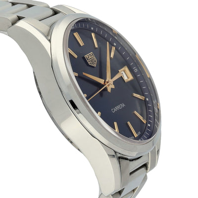 Pre-owned Tag Heuer Carrera WBK1312 36mm Blue Sunray Dial Quartz Watch