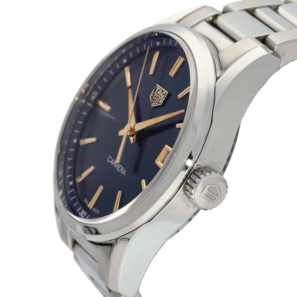 Pre-owned Tag Heuer Carrera WBK1312 36mm Blue Sunray Dial Quartz Watch