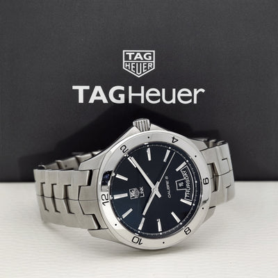 Pre-owned Tag Heuer Link Calibre 5 WAT2010 42mm Black Dial Automatic Watch
