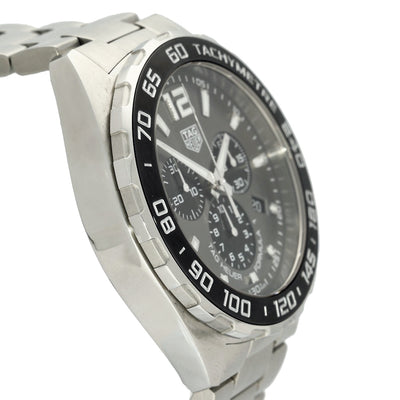 Pre-owned Tag Heuer F1 CAZ1011 Grey Dial Quartz 43mm Watch