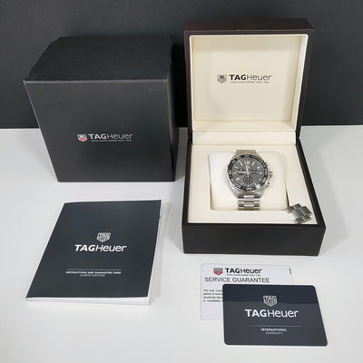 Pre-owned Tag Heuer F1 CAZ1011 Grey Dial Quartz 43mm Watch