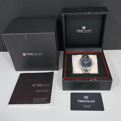 Pre-owned Tag Heuer Link Calibre 5 WAT2010 42mm Black Dial Automatic Watch