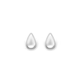 Silver Tear Drop Studs