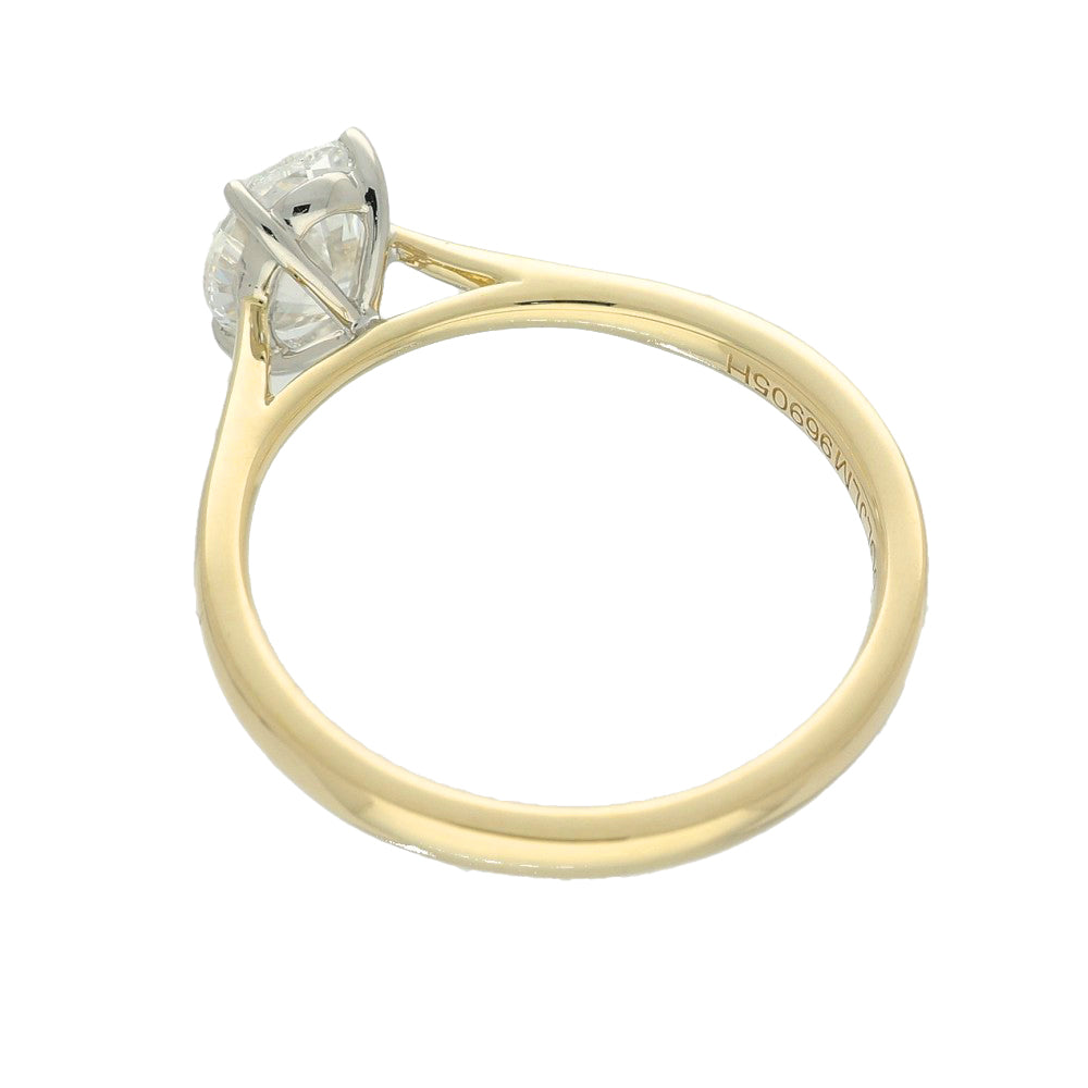 9ct Yellow Gold Laboratory-Grown 1ct Oval Diamond Solitaire Ring