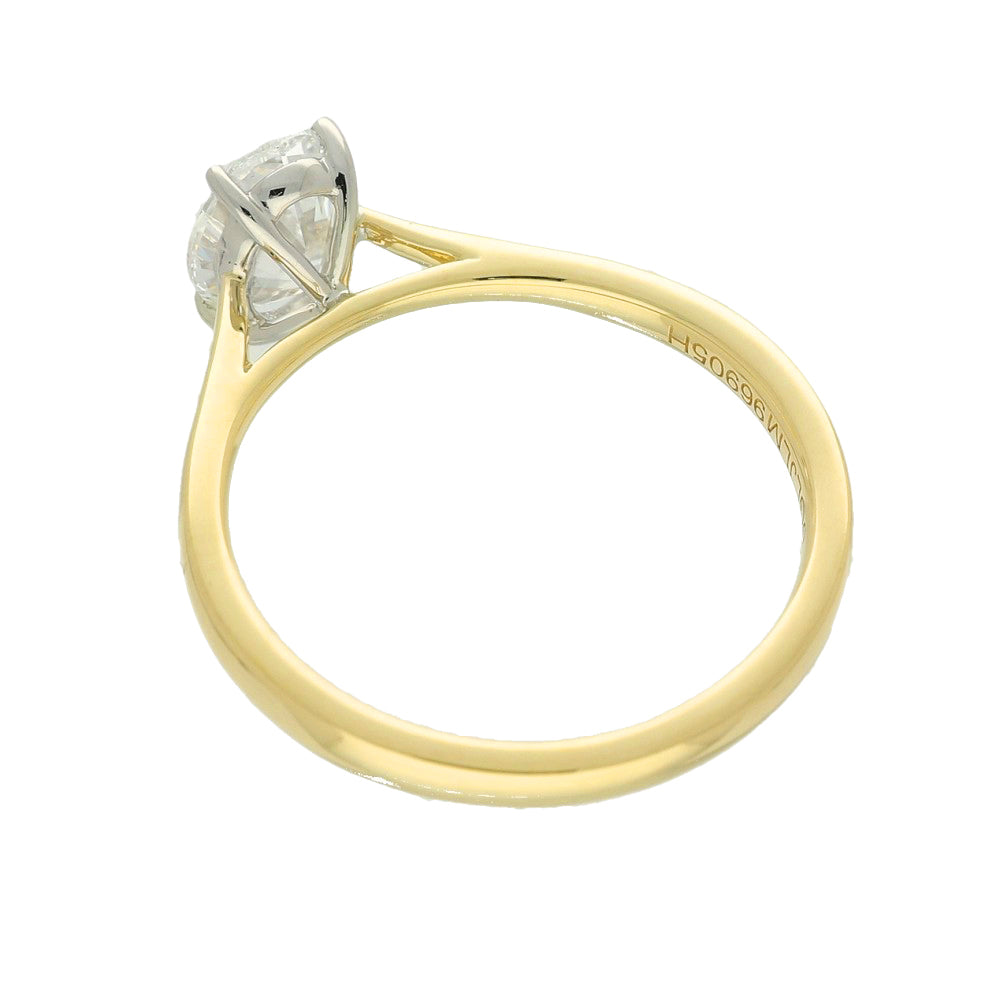 18ct Yellow Gold Laboratory-Grown 1ct Oval Diamond Solitaire Ring