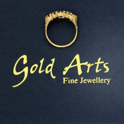 Pre-owned 18ct Yellow Gold Diamond & Purple Spinel Dress Ring