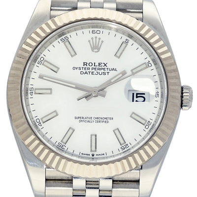Pre-owned Rolex Datejust 41mm 126334 White Dial 2023 Watch