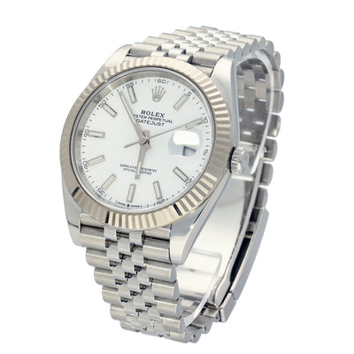 Pre-owned Rolex Datejust 41mm 126334 White Dial 2023 Watch