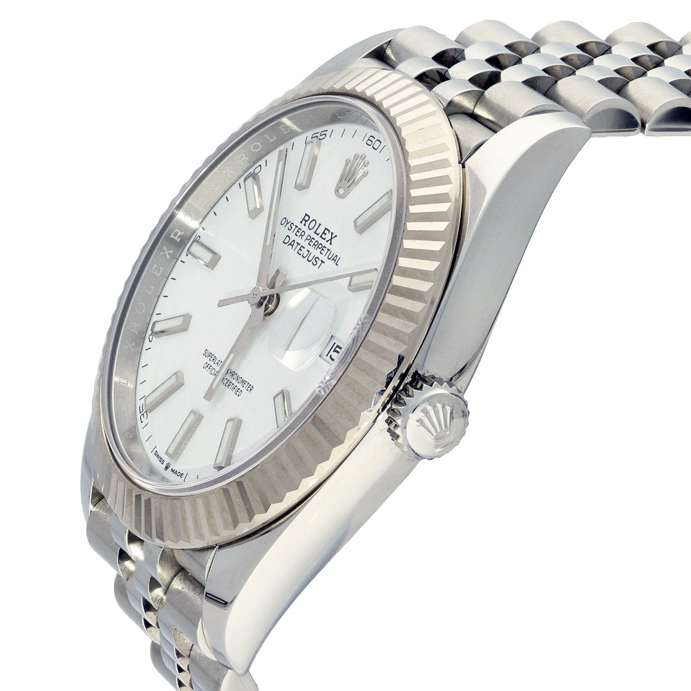 Pre-owned Rolex Datejust 41mm 126334 White Dial 2023 Watch