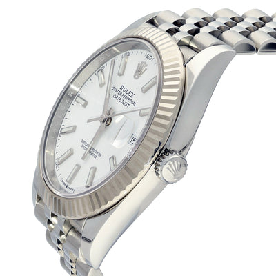 Pre-owned Rolex Datejust 41mm 126334 White Dial 2023 Watch