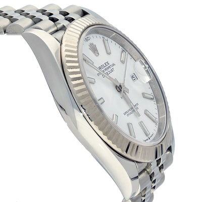 Pre-owned Rolex Datejust 41mm 126334 White Dial 2023 Watch
