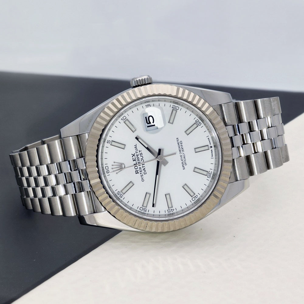 Pre-owned Rolex Datejust 41mm 126334 White Dial 2023 Watch