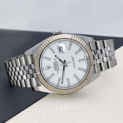 Pre-owned Rolex Datejust 41mm 126334 White Dial 2023 Watch